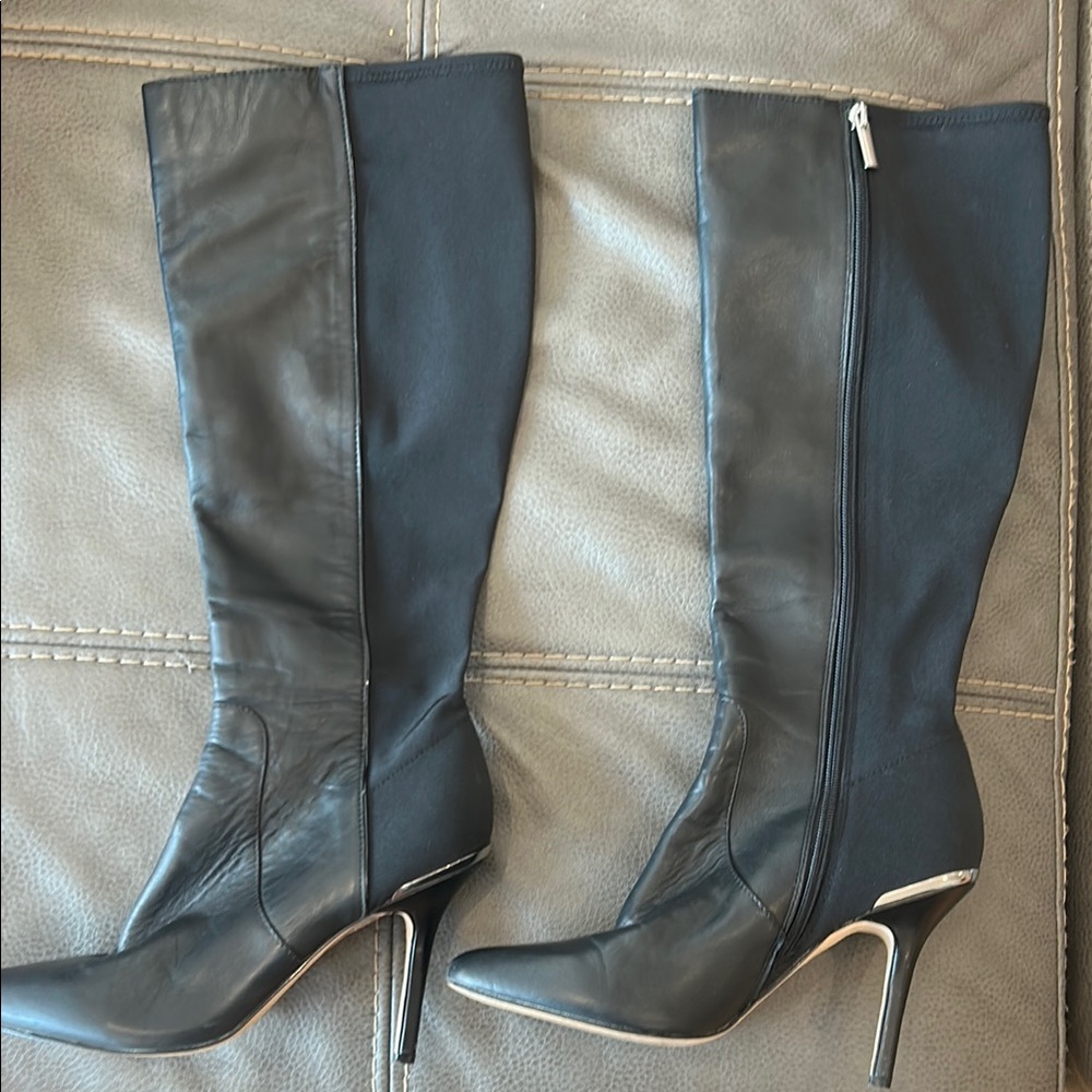 White House Black Market Black Heeled Boots